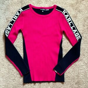 Karl Lagerfeld iconic logo tape sweater